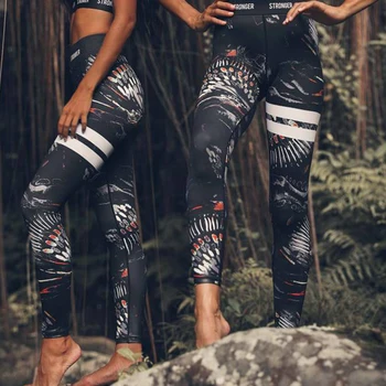 Nové Kmenové totem Tištěné Dámské Legíny Pro Fitness Vysoké Pasu Tisknout Dlouhé Kalhoty Žen Hip Push UP Punčocháče Ženy fitness Oblečení