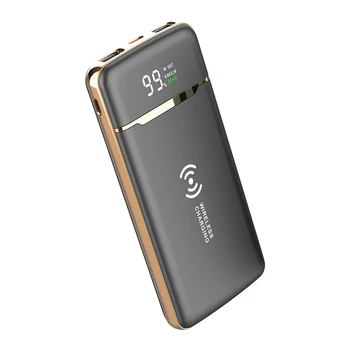 20000mAh Qi Bezdrátová Nabíječka Poverbank Buit v Kabel Mini Power Bank, Přenosný Externí Baterie pro iPhone 13 12Pro Samsung