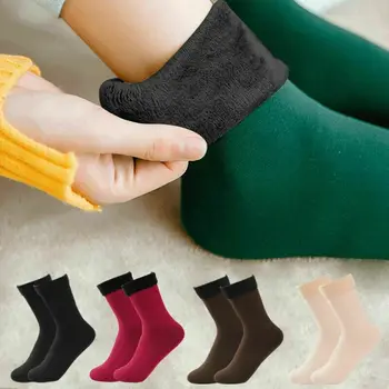 Ženy Muži Zimní Snow Boty Ponožky Teplé Termální Tlusté Měkký Fleece Útulné Dárky Sametové Tepelné Ponožky Domácí Boty Podlaha Ponožky 2022 Nové