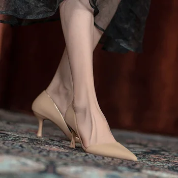 2022 Módní Univerzální Slim New Sexy Jehlové Boty Dámské francouzské Špičaté Toe Light boty na Podpatku Elegantní Nude Vysoké Podpatky
