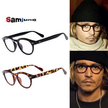 Samjune Vysoké QualityJohnny Depp Styl Brýle Muži Retro Vintage Brýle Ženy Optické Podívaná Rám Brýle