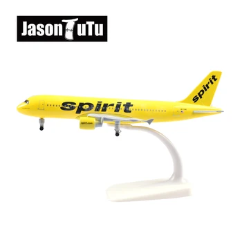 JASON TUTU 20cm Spirit Airlines A320 Letadlo Model Letadla Diecast Kovový Model Letadla Airbus 320 Drop shipping