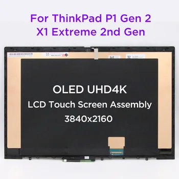 OLED LCD Touch Screen Digitizér Montáž Pro Lenovo ThinkPad X1 Extreme 2nd Gen 20QV 20QW P1 Gen 2 20QT 20QU 02HM884 UHD Zobrazení