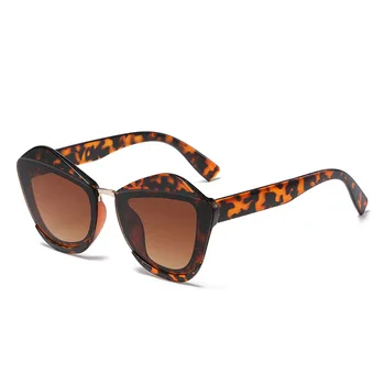 Módní Cat Eye sluneční Brýle, Ženy, Brýle Hip Pop-Nepravidelný Rám Brýle UV400 Gradient Šedé Hnědé Odstíny