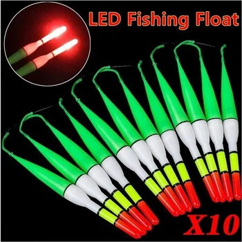 10pcs Rybářské Plováky LED Elektrické Bóje Rybářské Float Light Stick Fluorescenční Lightstick Float Prut Světla Temné Záře Stick Rybaření