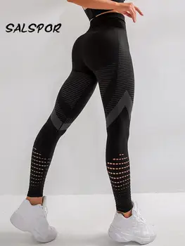 SALSPOR Sport Bezešvé Legíny Ženy Fitness Cvičení s Vysokým Pasem Legging Ženy Posilovna Legíny Mujer Push Up Activewear Kalhoty