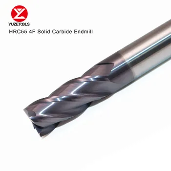 CNC HRC55 slinutého Karbidu Endmill Pro Genernal Fréza Pro Materail K. P. M 4mm 6mm 8mm pro Širokou Škálu Ocelové Slitiny