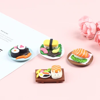 1ks Dollhouse Miniaturní Mini Sushi Japonské Kuchyně Předstírat, Jídlo, Kuchyně, Hračky, Domeček pro panenky Dekor Náhodné