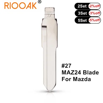 Náhradní Flip Floding Vzdálené Klíčové Blade #27 MAZ24 Kovové Prázdné Uncut Flip KD Blade Vzdálené Klíče pro Mazda M3 M5 M6