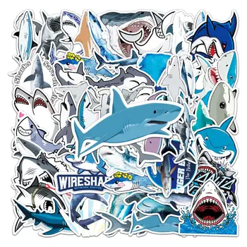 50 Kusů Anime Hra Žralok Samolepky Na Notebook Zavazadla Skateboard Graffiti Kytaru Dekorativní Štítky, Samolepky Hračky
