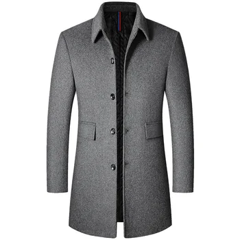 2022 nový příchod podzimní a zimní kabát muži vysoce kvalitní trenčkot dlouhé muži,muži módní vlněné bundy,teplý kabát,plus velikosti M-4XL