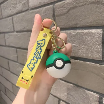 5cm Roztomilý Pokémon Pikachu Batoh Auto Klíčenka Přívěsek Hrabat Míč klíčenka Módní Panenka Přívěšek na klíče Žena Dítě Dárek