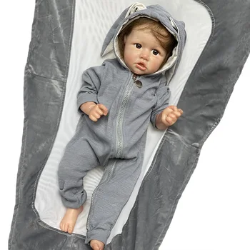 55cm Bebe Doll Full Silikonové Reborn Populární Limitovaná Edice DollNewborn Bebe Realistické Skutečný Dotek Měkké Plyšové Baby Doll