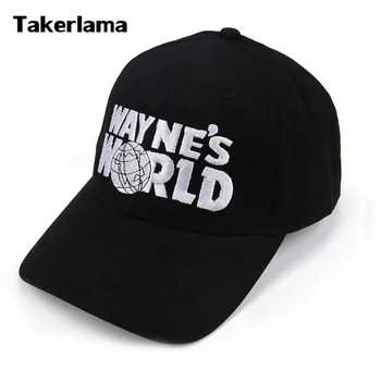 Takerlama Wayne ' s World Black Cap Hat Baseball Cap Módní Styl Cosplay Vyšívané Trucker Hat Unisex Mesh Cap Nastavitelná Velikost