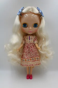 Doprava zdarma Transparentní RBL-339T DIY Nude Blyth panenka dárek pro dívku 4 barvy, velké oči, krásné Vlasy, roztomilé hračky