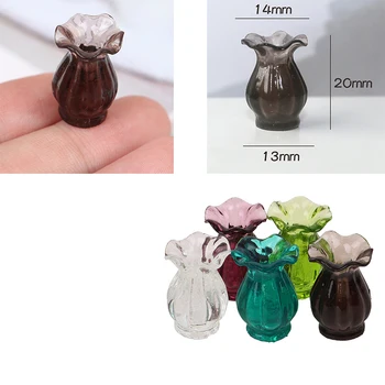 Domeček pro panenky Miniatury 1:12 Barevných Mini Keramický Květináč, DIY Ruční Panenky Dům Kuchyň Keramické Ornament Zdobí vázu