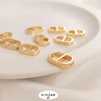 Barva-zachování čtyři-otvor připojení spony pytel zlata Japonské slovo spony diy ručně vyráběné šperky end spony příslušenství