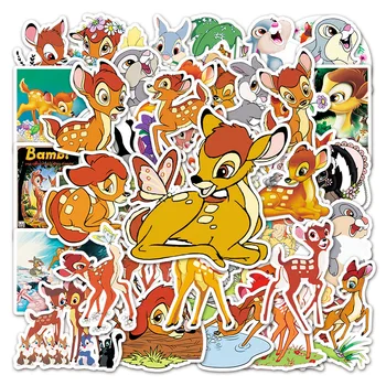 10/30/50ks Disney Karikatury Bambi Samolepky Estetické DIY Láhev Vody Kufr Notebook, Deník Vodotěsné Roztomilé Nálepky Balení Kluk Hračka