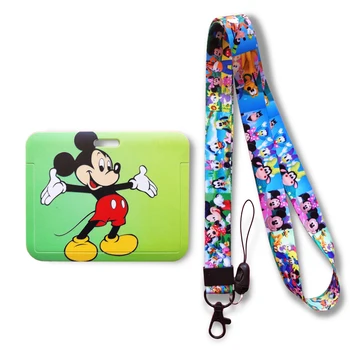 Horizontální Disney Mickey Minnie Děti, Název Karty, Kryty ID Držitele Karty Studentů, Autobusové Karty Případě Šňůrka Navštivte Dveře Identity Odznak