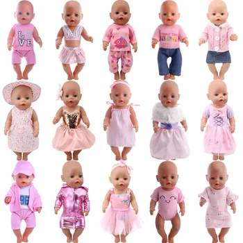 Růžové Série Sukně Plavky Vhodné 18 Palcový American A 43 Cm New Born Baby Doll Oblečení ,Naše Generace, Dárky Pro Holku
